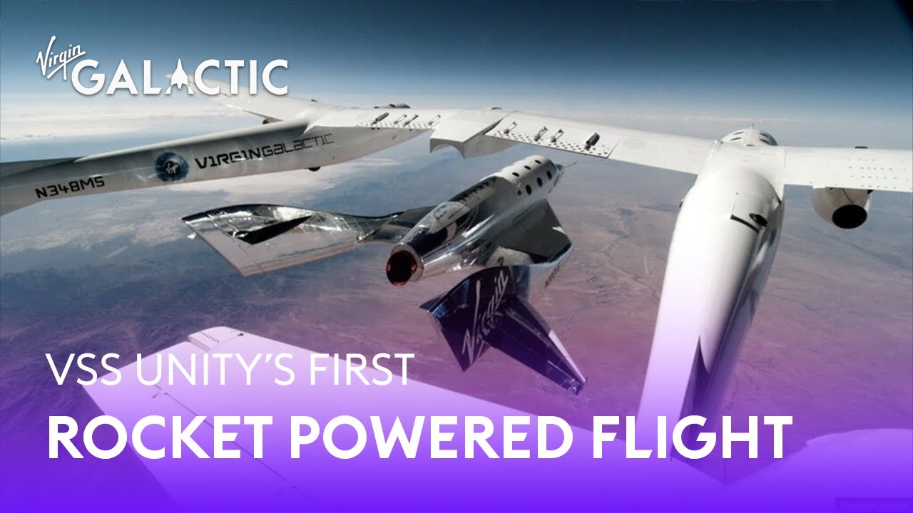 Новый космоплан Virgin Galactic провел первый пилотируемый полет на ракетной тяге. Фото.