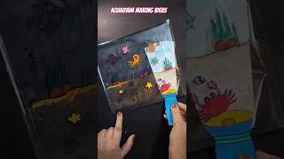 Aquarium making ideas| DIY Underwater flashlight ocean craft| Magic torch effect with paper #shorts