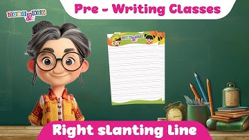 Prewriting Skill | Pattern for kids | Right to left slanting line | Slanting Line I Writing Class