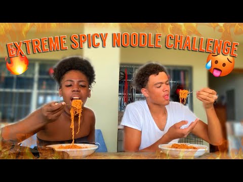 EXTREME SPICY NOODLES CHALLENGE ft. @datkidsam  // AYEESHANII