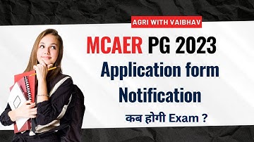 MCAER PG CET 2023 - Application Notification