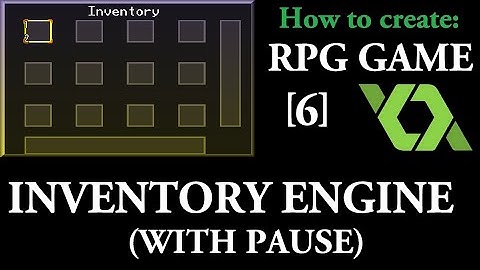 Game Maker RPG Game - Part 6: Inventory Engine