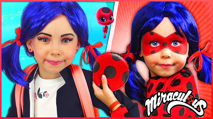 Alice in Costumes Marinette & Ladybug Pretend Play...
