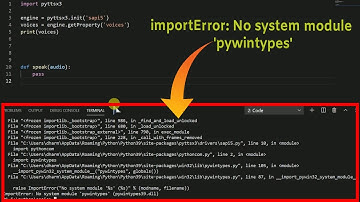 importError: No system module 