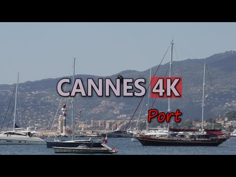 ultra-hd-4k-cannes-travel-france-tourism-harbor-port-luxury-yachts-cruise-ships-video-stock-footage