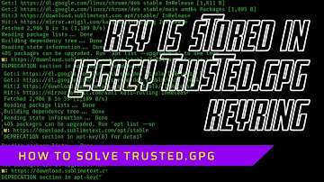 How to Solve - Key is stored in legacy trusted(dot)gpg keyring - apt-key deprecation warning