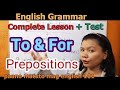 ALAMIN PARA MABILIS MATUTONG MAG-ENGLISH" To" or "For" Paano Gamitin -  English Grammar Course