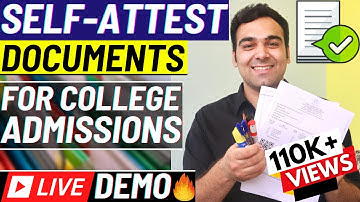 (Live Demo) How to Self-Attest Documents for Delhi University Admissions🔥 | Must Watch for Students