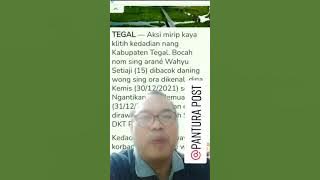 Ngeri Nemen, Cah Nom nang Tegal Dibacok Wong nang Dalan, Kaya Klitih?  #shorts