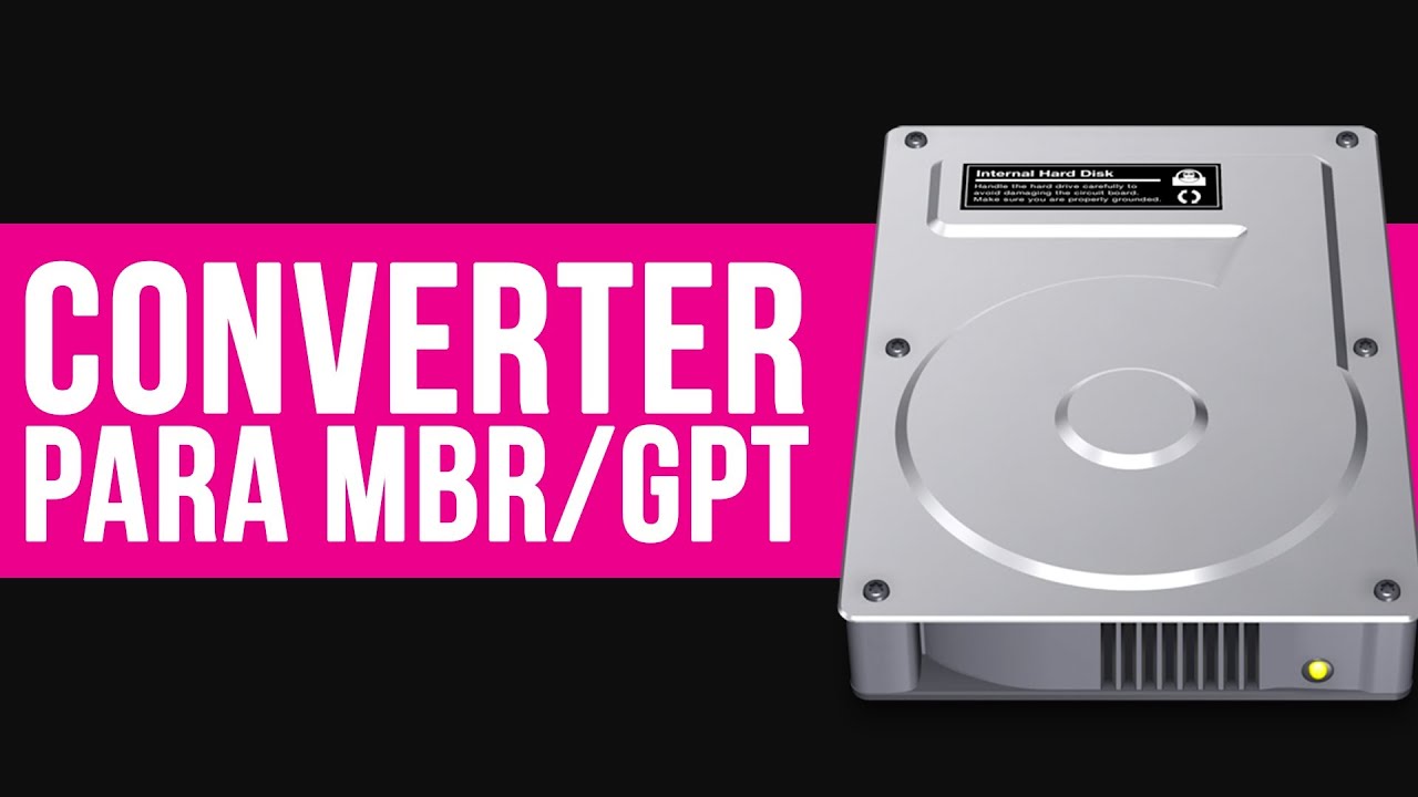 Como converter HD para MBR ou GPT TUTORIAL YouTube