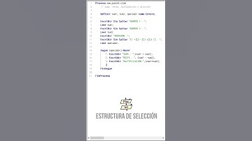 PSeInt : Algoritmo que muestra las 4 operaciones matemáticas básicas.