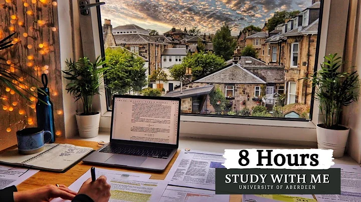 8 HOUR STUDY WITH ME | Background noise, 10 min Break, No music, Study with Merve