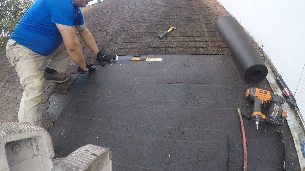 DIY Roof Repair 3 Of 4 Replacing Tar Paper YouTube