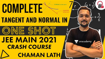 Tangent and Normal In One Shot | JEE Main 2021 Crash Course | JEE 24x7 | Chaman Lath