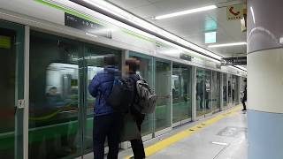 부산교통공사 2호선 장산행 열차 수영역 진입영상