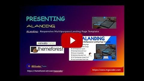 ALanding - Responsive Multipurpose Landing Page Template | Themeforest Premium Template | Envato