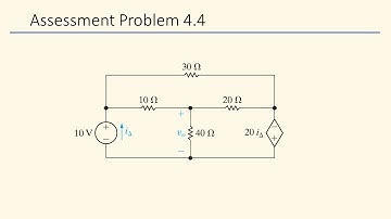 Assessment Problem 4.4 (Nilsson Riedel) Electric Circuits 10th Edition - Node-Voltage Method