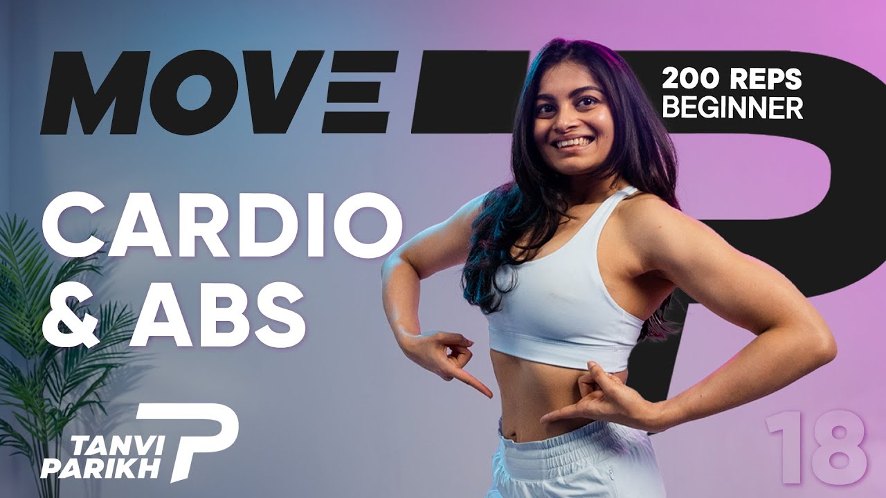 200 REPS CARDIO & ABS I Move Series - Day 18 (Beginner) - YouTube