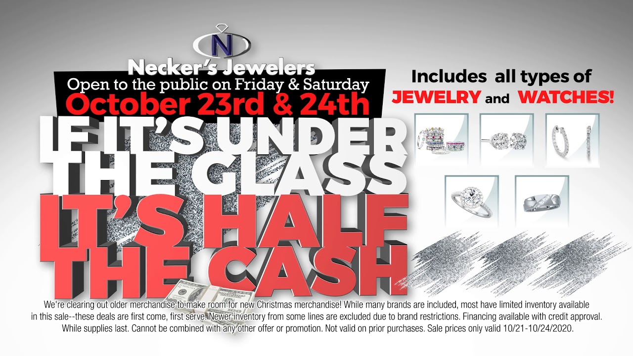 1356146 IA Quad Cities Necker's Jewelers 1x1 HALF OFF SALE 2020 YouTube