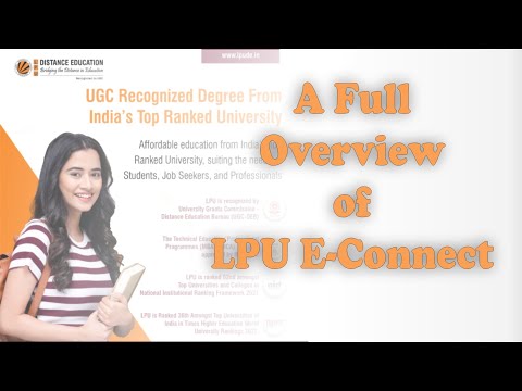 LPU E-Connect full walkthrough | Lpu distance education | How to use Lpu E-Connect | Full Overview