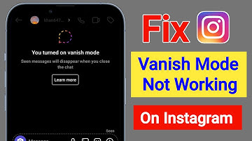 How to Fix Instagram Vanish Mode Not Working Problem 2025 | Cannot Receive Messages in Vanish Mode