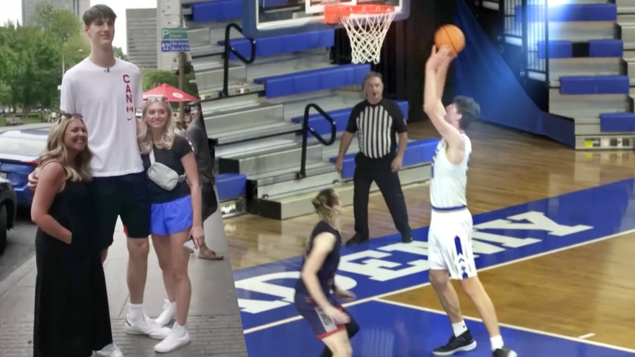 230cm】世界一背が高い高校生！NBAからも注目を浴びる! - YouTube 