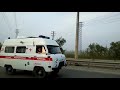 UAZ Bukhanka ambulance with siren yelp