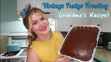 Vintage Boiled Fudge Frosting - Retro Time Machine