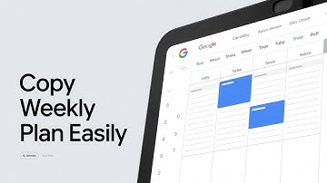 Hoe u een weekplan kopieert in Google Agenda