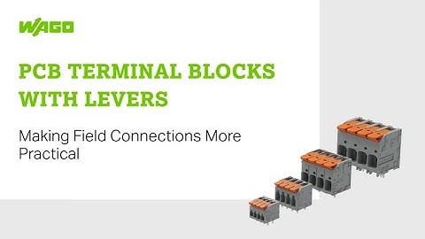PCB terminal blocks with push-in CAGE CLAMP® and lever