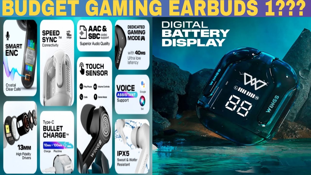 BUDGET GAMING EARBUDS 1??? BUDGET GAMING EARBUDS WITH 40 MS ULTRA LOW