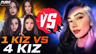 Kizlara Meydan Okudum Pubg Mobile 1Vs4