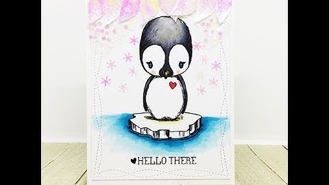 ScrappyScrappy - Penguin Snow Sequin card