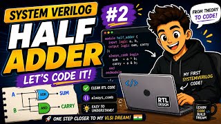 SystemVerilog #2: Letβs CODE a Half Adder! π»π₯ | RTL Design for Beginners