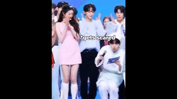 #myungjaehyun getting embarrassed close to #wonyoung 😭  #kpop #bnd #ive #boynextdoor