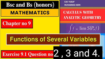 Bsc and Bs Maths Calculus SM Yousuf Chapter 9 Exercise 9.1 Question 2 in Urdu