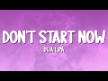 Dua Lipa Don T Start Now Lyrics 