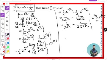 Differentiation of Algebraic Functions  Lec 04 || Eagles Applied Mathematics | Exercise 2.1 Q7