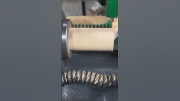 Mini CNC wood lathe turns threads, auto loading shaping and cutting in one go.  #cnc