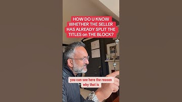 How do you know if the Block of flats has been title split already?#titlesplit#titlesplitcourse