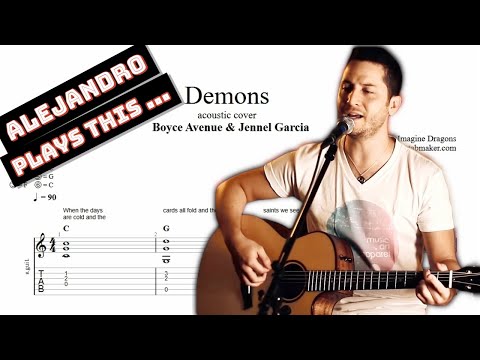 Boyce Avenue - Demons TAB - acoustic guitar tabs (PDF + Guitar Pro)