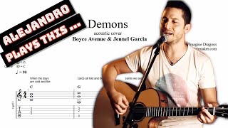 Boyce Avenue - Demons TAB - acoustic guitar tabs (PDF + Guitar Pro)