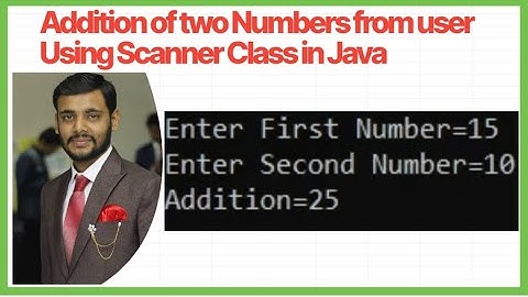 Addition Program in java Using Scanner Class in java