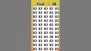 🔥 Can You Find the Hidden 38 Among 83? | Eye Test Challenge 👀