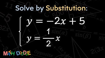[Bite-Size Guide] Solve the System of Linear Equations by Substitution: 𝑦 = –2𝑥 + 5 and 𝑦 = (1/2)𝑥