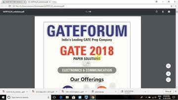 gate ece previous years solved  question papers (1991-2018)