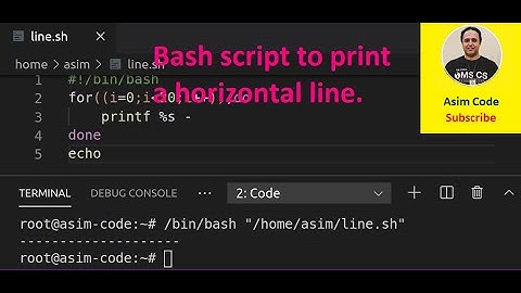 Bash script to print a horizontal line