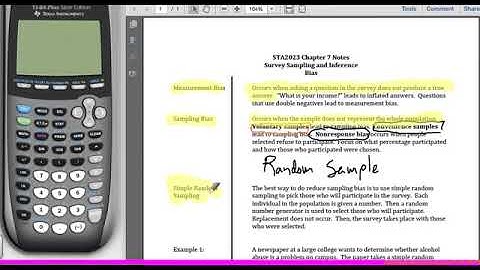 STA2023 Chapter 7 Video 2 Bias