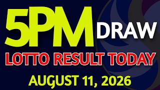 Lotto Result Today 5pm draw August 11, 2026 PCSO