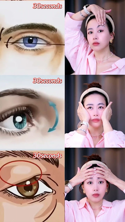 3 Movements To Improve Your Eyes Brighter and Bigger #faceyoga #eyeyoga#challenge #beautytips#shorts